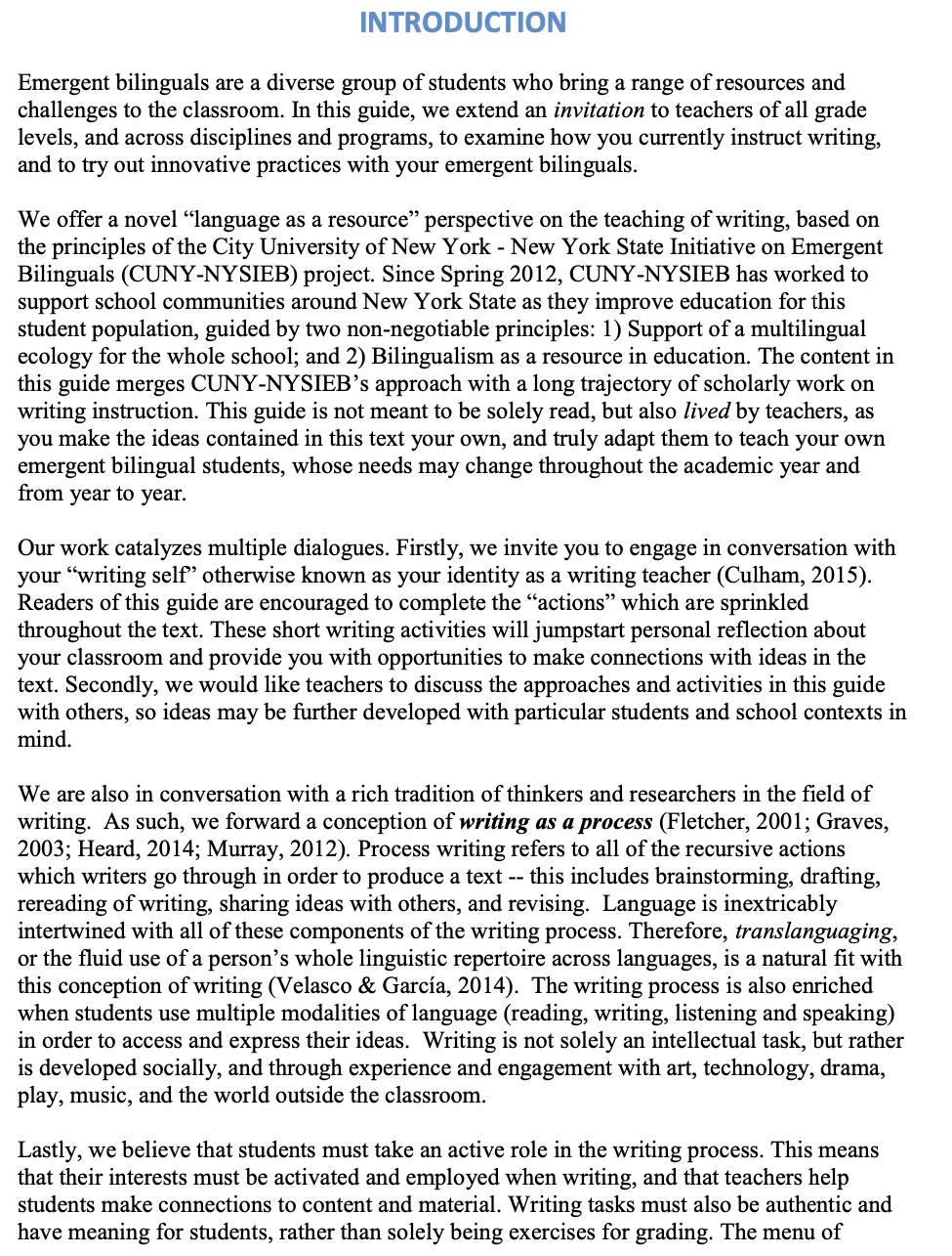 Question: How does the unit demonstrate/guide