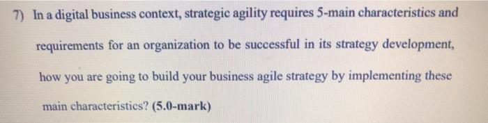 here are the 5 main characteristics , ( the