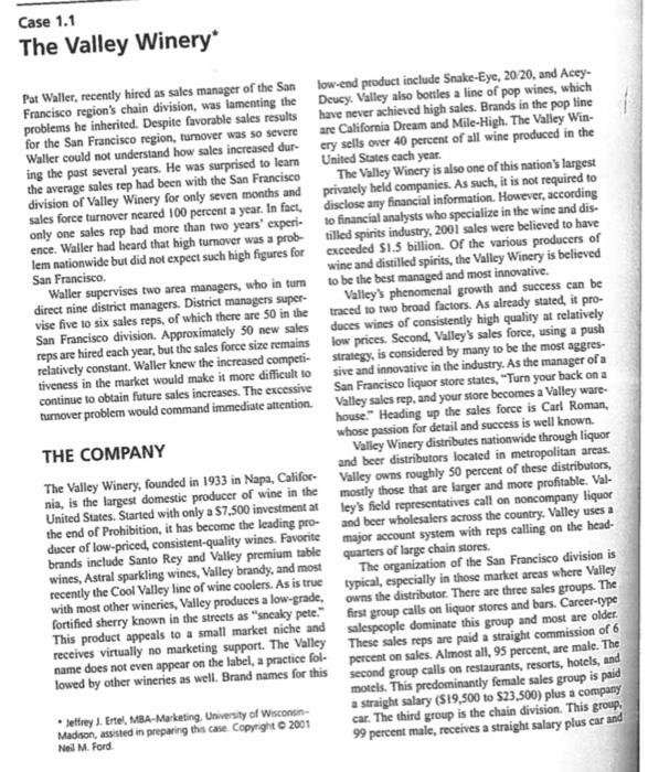 case study article: rubric: Case 1.1 The Valley