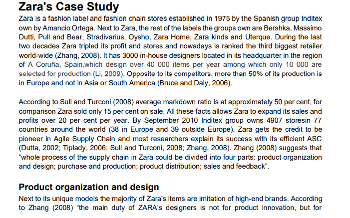 QUESTION Read the case study on Agile Supply