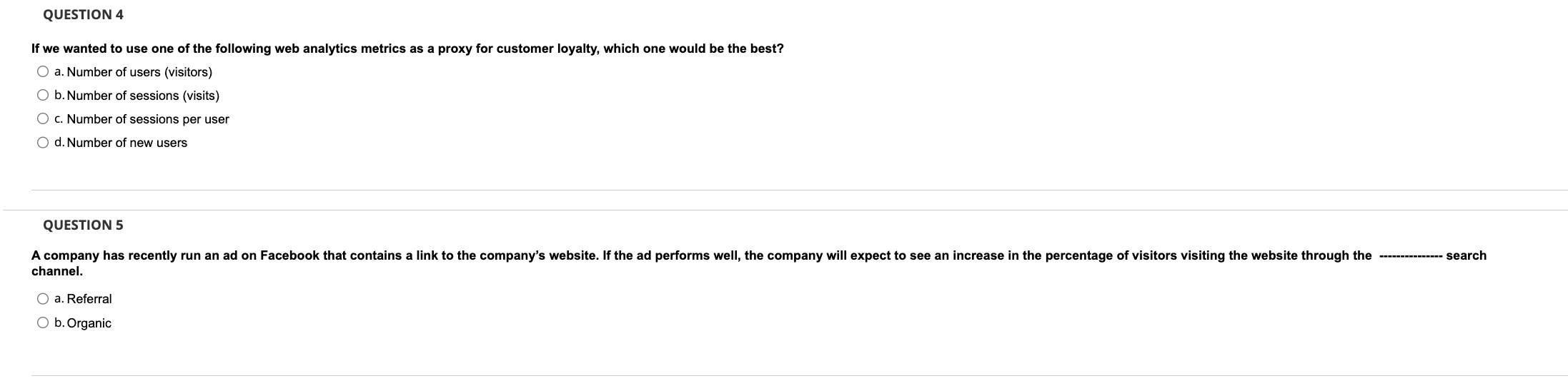 If we wanted to use one of the following web