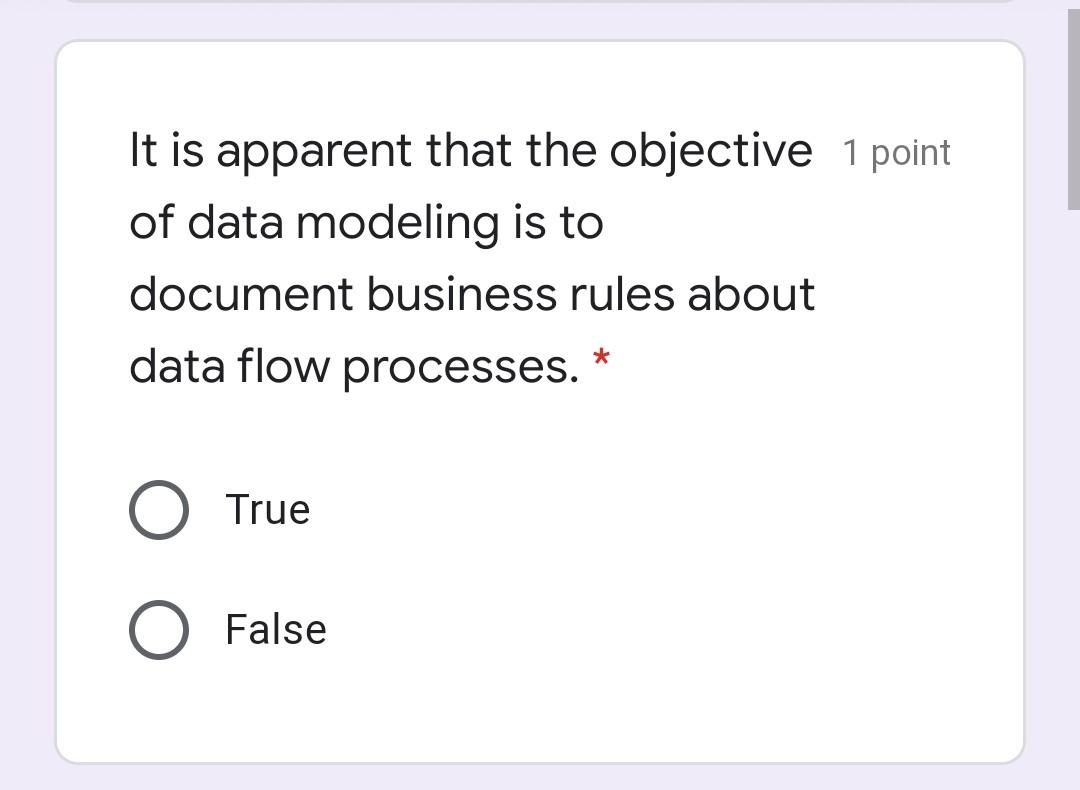 1 point Information is data processed into a