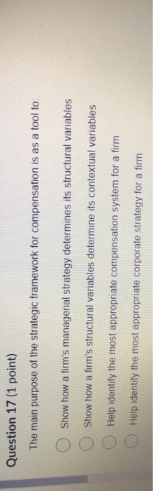 Question 15 (1 point) Minimum level of benefits