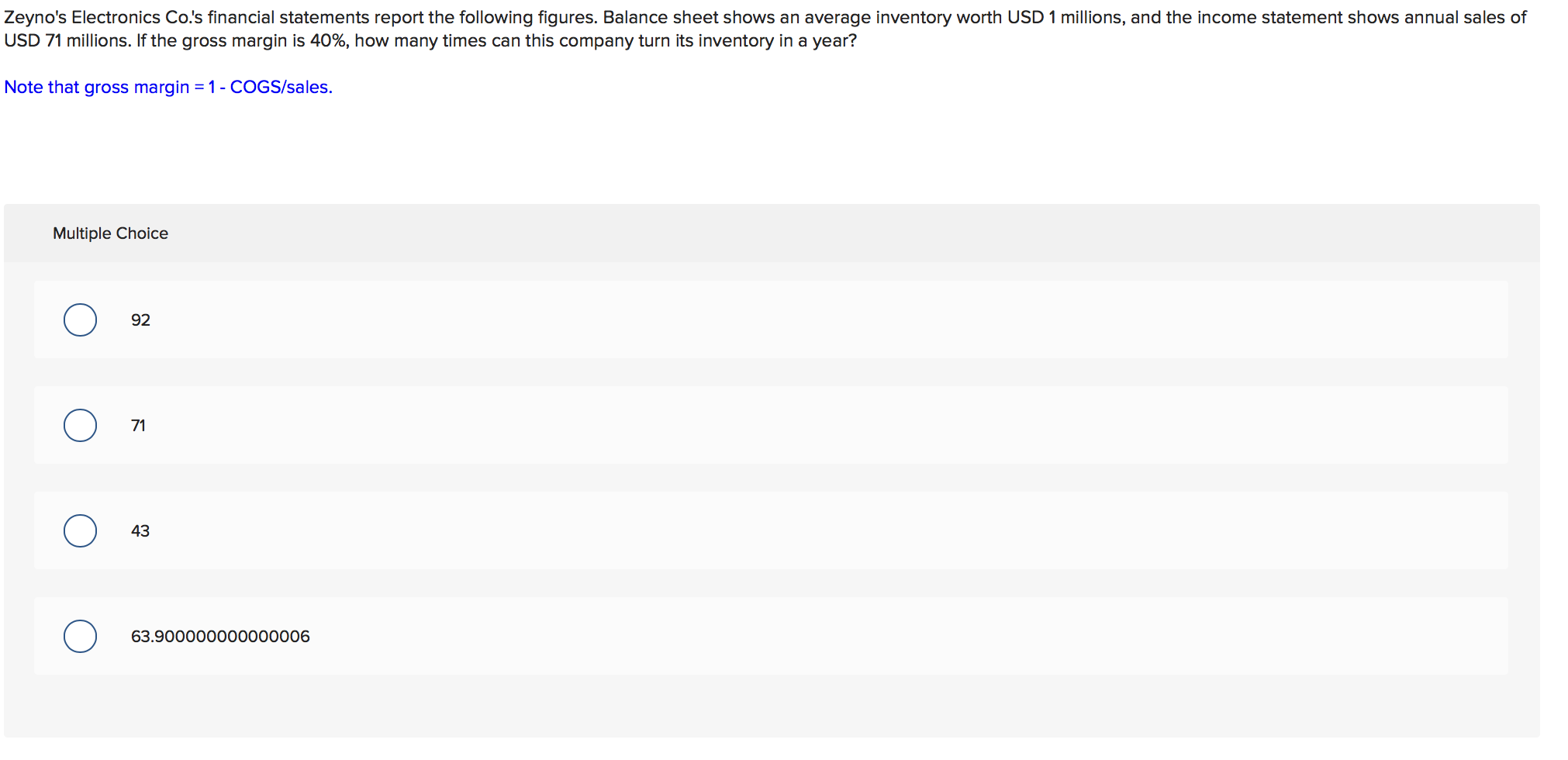 Zeyno's Electronics Co.'s financial statements