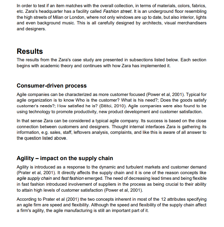 QUESTION Read the case study on Agile Supply