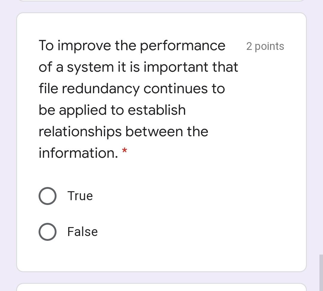 1 point Information is data processed into a