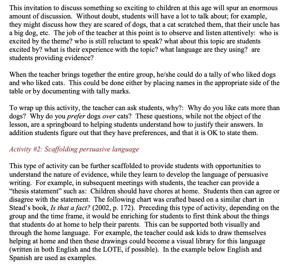 Question: How does the unit demonstrate/guide