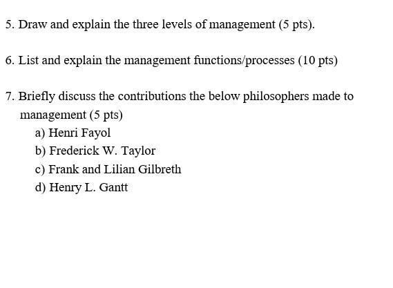 5. Draw and explain the three levels of