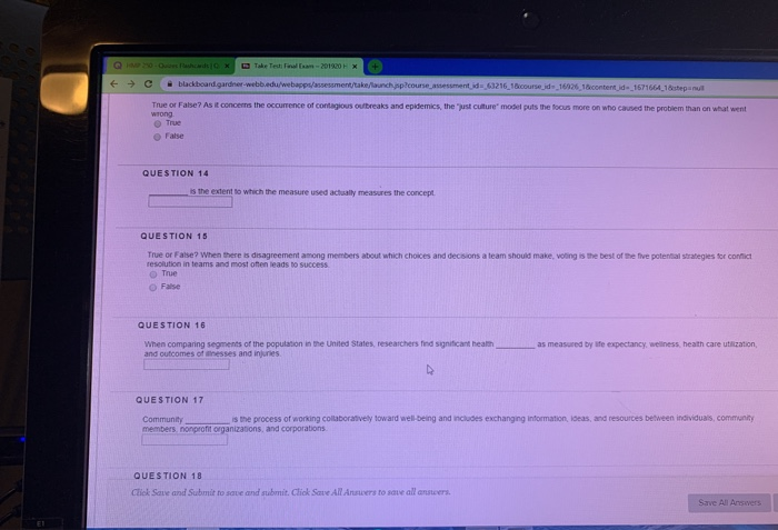 C blackboard gardner-webb.edu/webapp/sessment