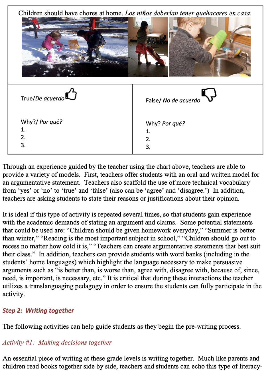 Question: How does the unit demonstrate/guide