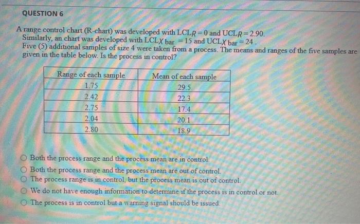 QUESTION 2 What are the typical operations