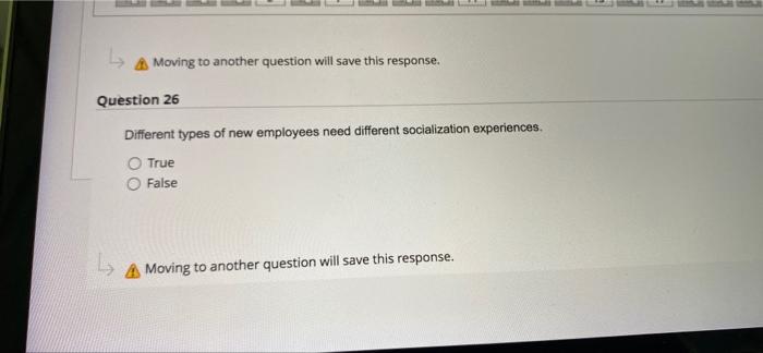 Moving to another question will save this