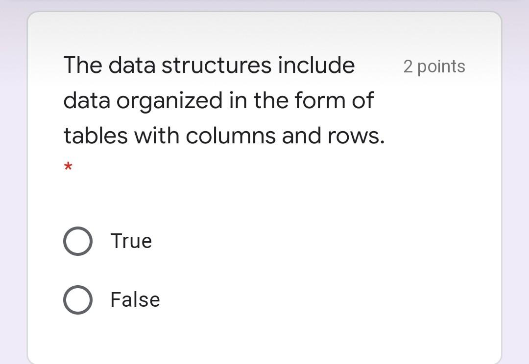 1 point Information is data processed into a