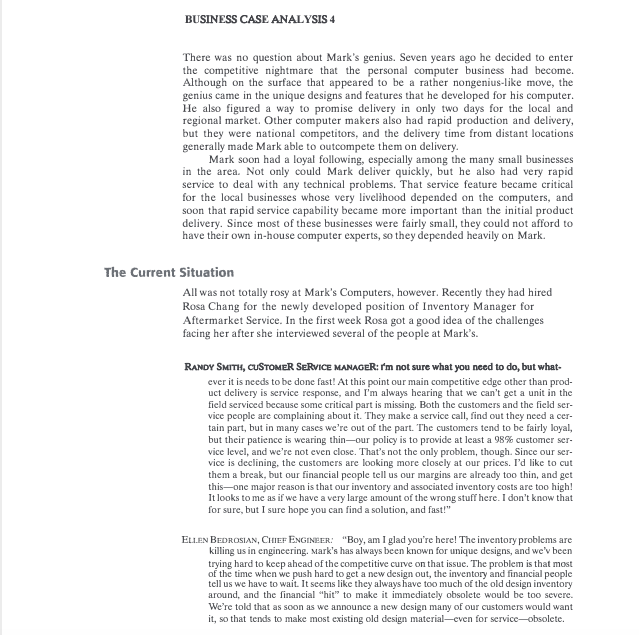 BUSINESS CASE ANALYSIS 4 There was no question