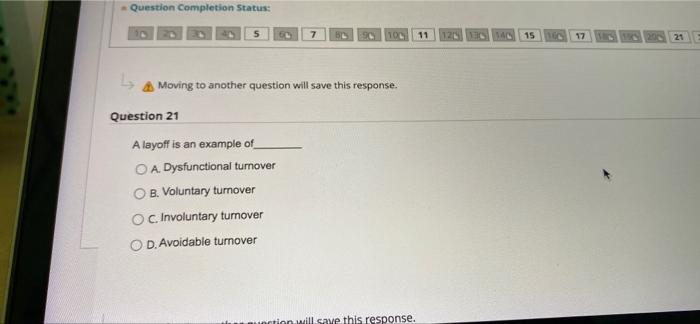 Question Completion Status: 5 7 TOL 11 12 15 17