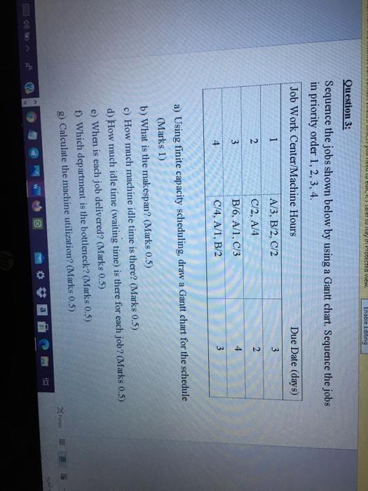 Protected View Enable Editing Question 3: