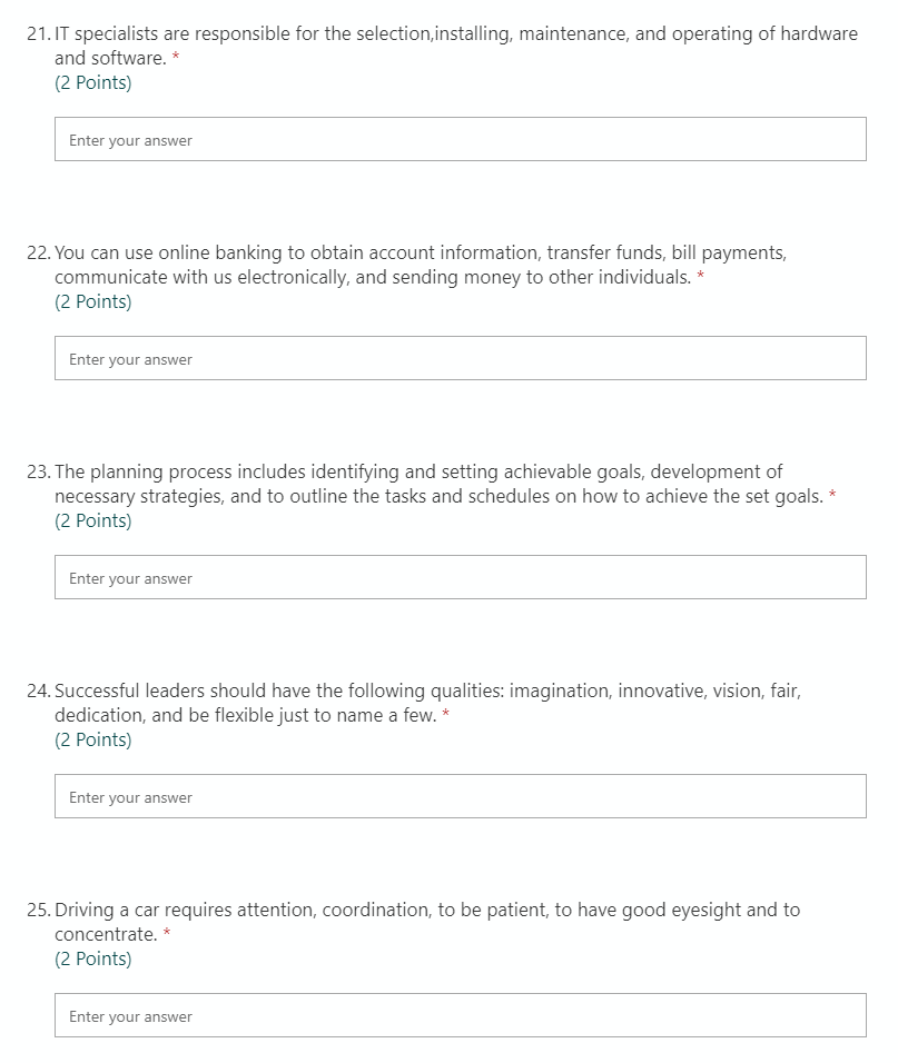 21. IT specialists are responsible for the