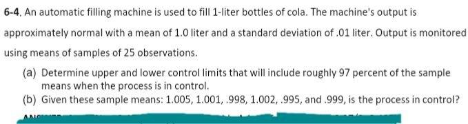 I need the answer as soon as possible 6-4. An