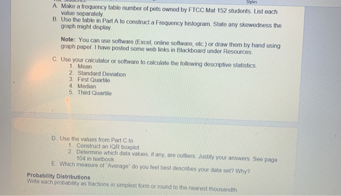 Summarizing Data Use the rounding rules from the