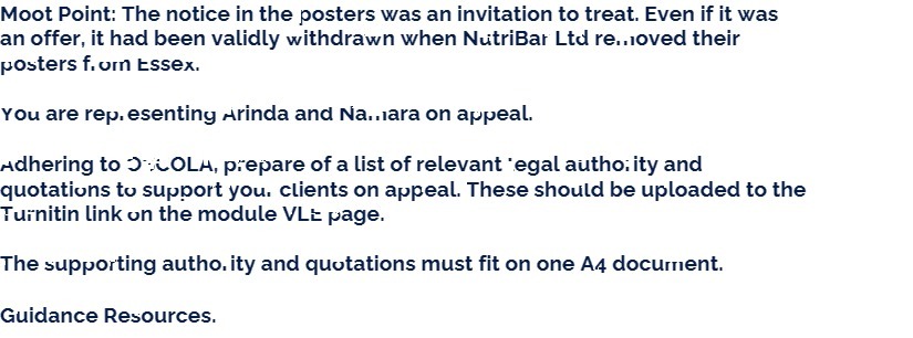 Moot Point: The notice in the posters was an