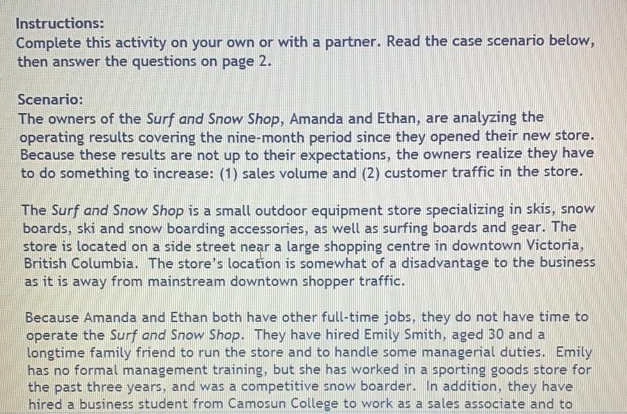 Instructions: Complete this activity on your own