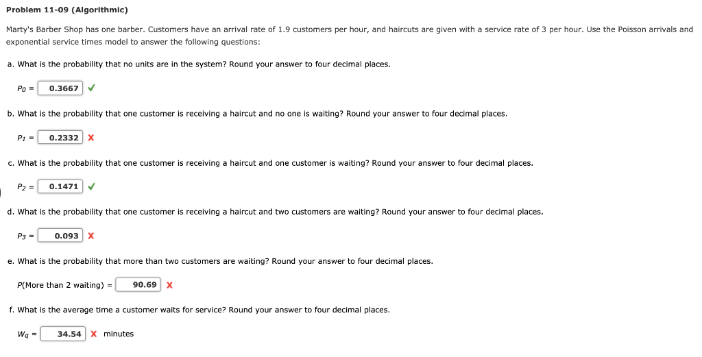 fix wrong answers please Problem 11-09