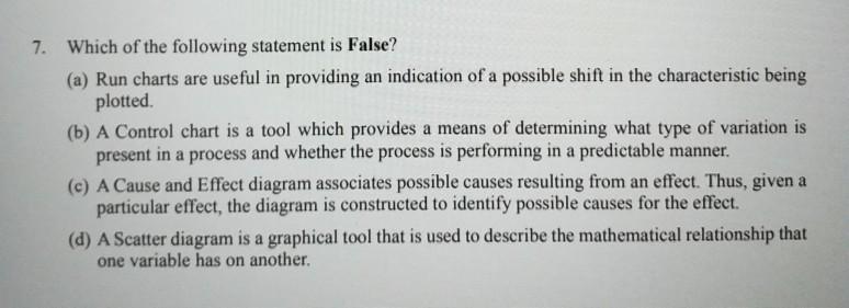 1. Which type of variation occurs when a process