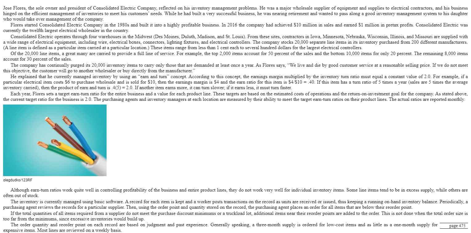 Question 2 Jose Flores, the sole owner and