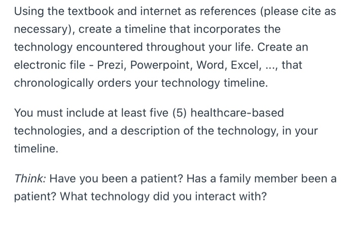 Using the textbook and internet as references