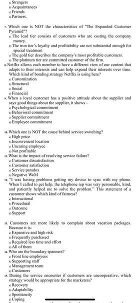 Strangers Acquaintances Friends Partners 1. Which