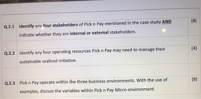 Read the case study provided below and answer the