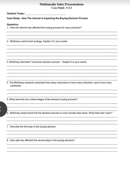 Case Study - 3.1: How The Internet is Impacting