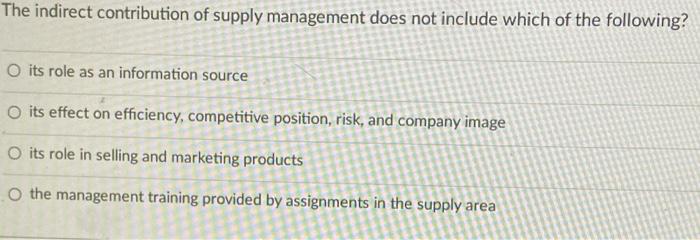multiple choice in operations management please