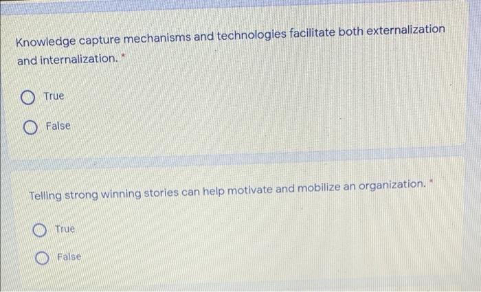 Knowledge capture mechanisms and technologies