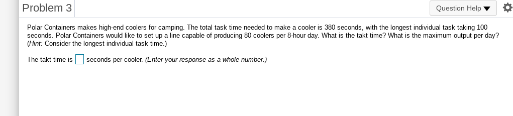Problem 3 Question Help Polar Containers makes