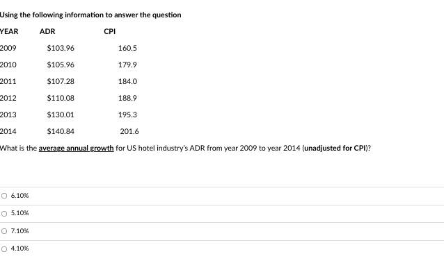 Using the following information to answer the