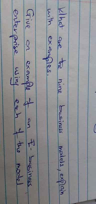 business models, explain Klhat I with are the