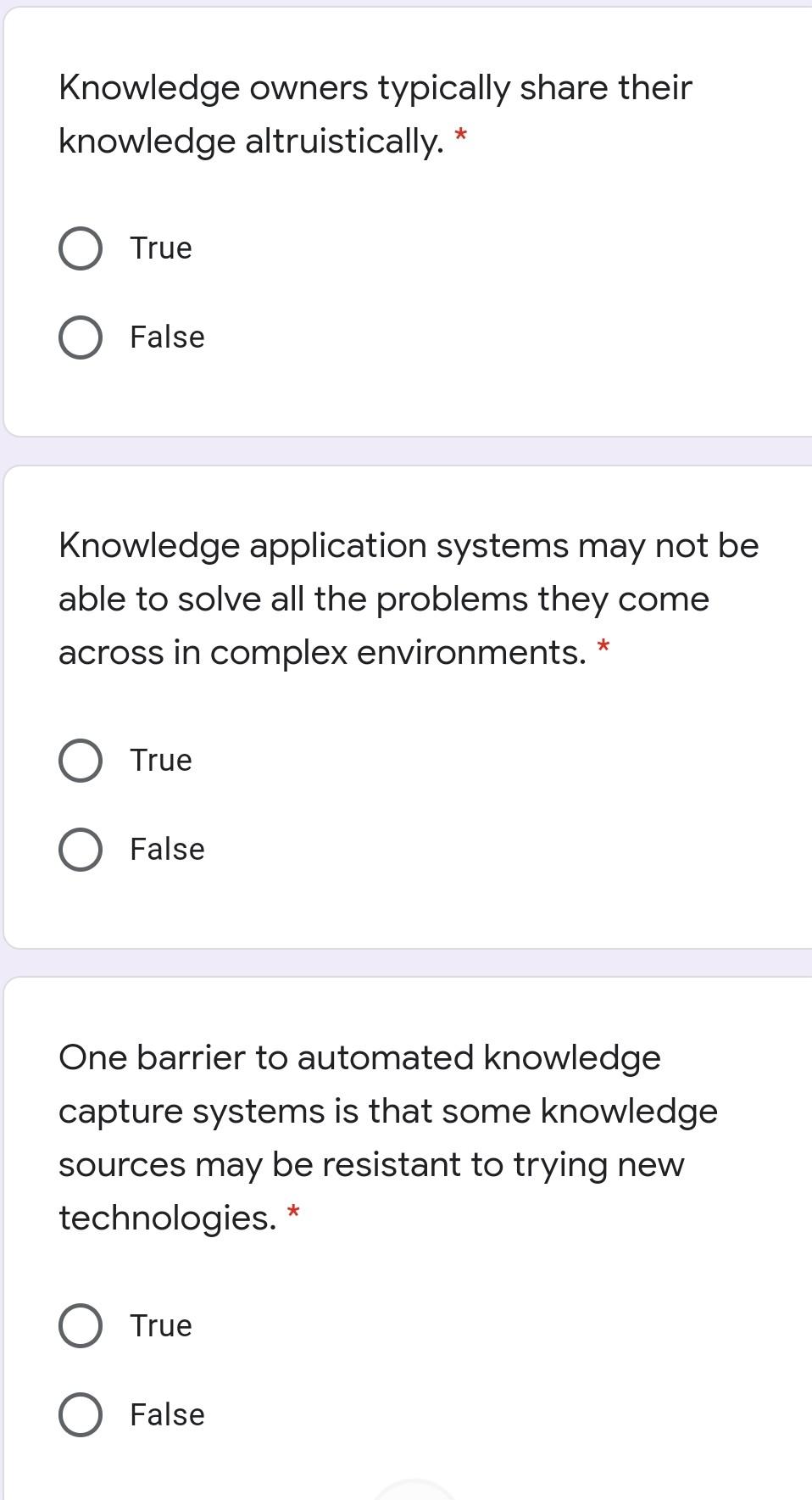 Knowledge owners typically share their knowledge