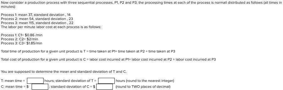 Now consider a production process with three