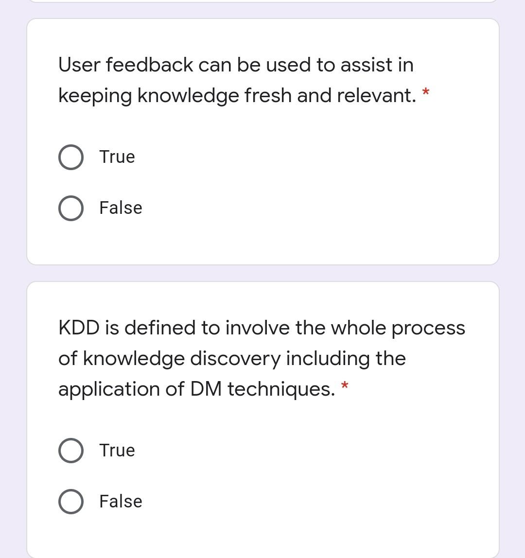 User feedback can be used to assist in keeping