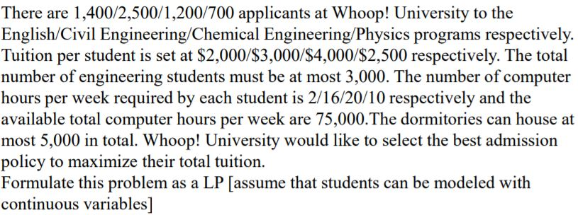 Solve with Excel and Upload the model and Answer
