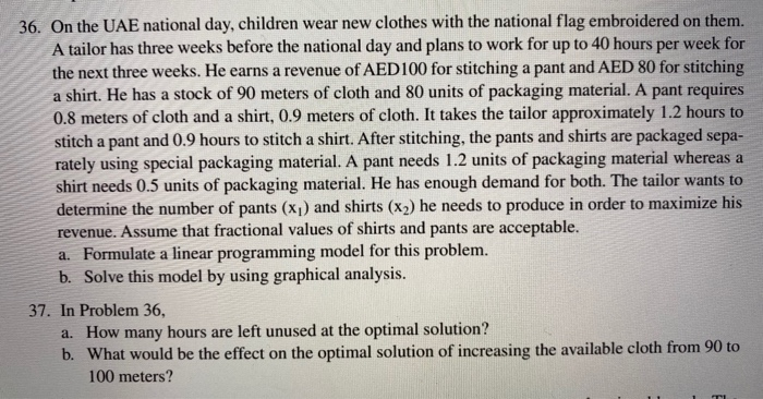 please answer questions 36 and 37 36. On the UAE