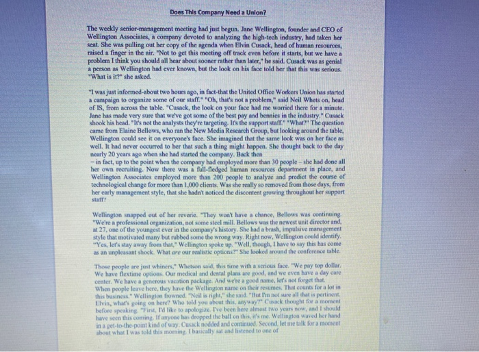 Does This Company Need a Union? The weekly senior