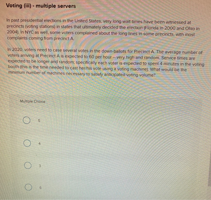 Voting (iii) - multiple servers In past