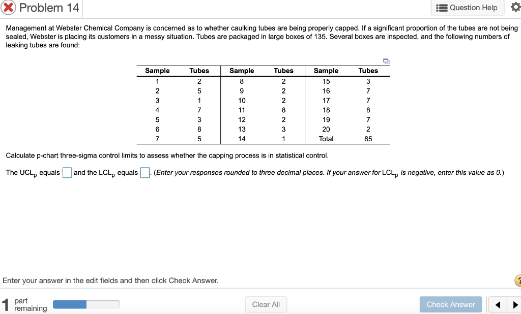Problem 14 Question Help Management at Webster