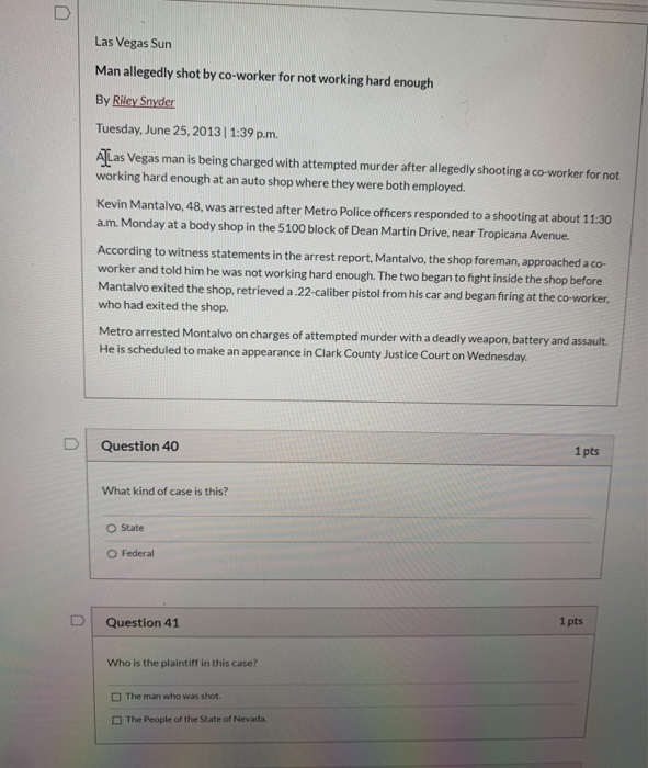 business law Las Vegas Sun Man allegedly shot by