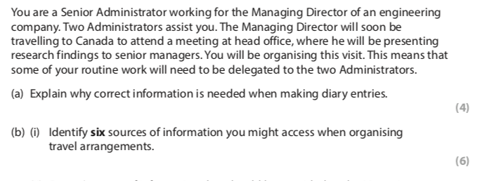 You are a Senior Administrator working for the