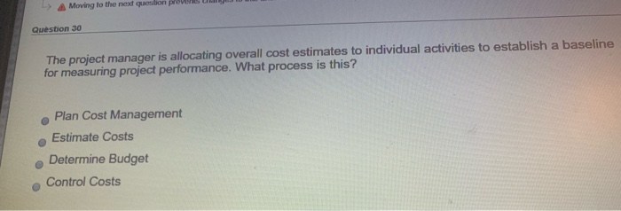 Moving to the next question prevents changes to