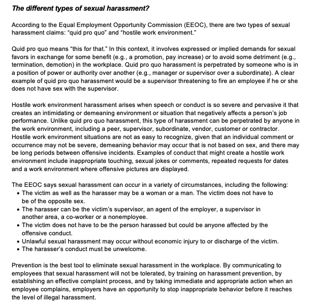 Based on the following information, develop 2