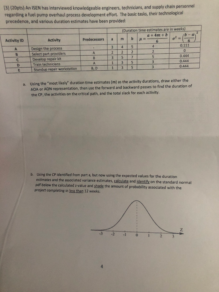 (31 (20pts) An ISEN has interviewed knowledgeable